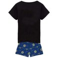 thumbnail image 2 of Wonder Woman - Juego de Pijama Corto para Mujer (Negro/Azul), 2 of 5
