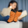 thumbnail image 5 of KLL Orange Glitter Print Cool Socks Men's Women's Crew Socks Funny Crazy Novelty Stockings, 5 of 7
