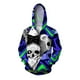 thumbnail image 4 of Sudadera con capucha holgada para hombre de otoño Novedades en sudaderas y sudaderas Sudadera con capucha con estampado de monstruo femenino enmascarado Sudadera con capucha y cremallera, 4 of 5