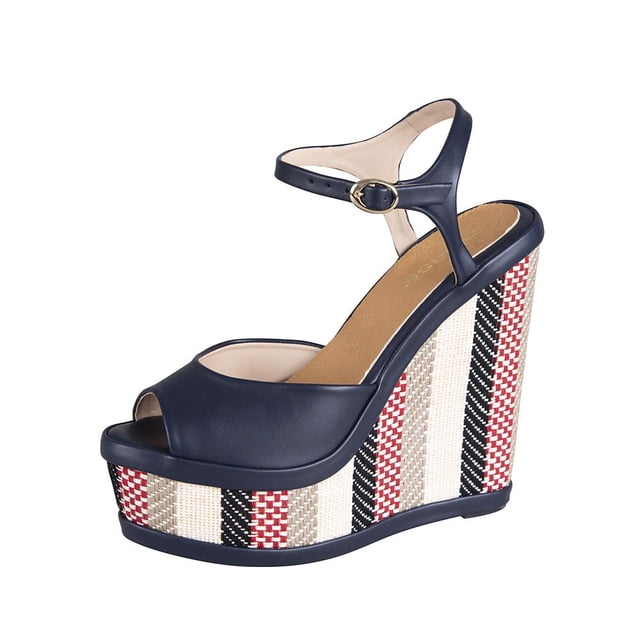 250-05 Zapato con Plataforma para Mujer en Color Azul Plataforma de 14 cm Cklass 250-05