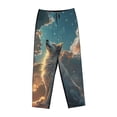 thumbnail image 4 of Goofa Starry Sky Cloud Wolf Printed Soft Pajama Pants for Women, Wide Leg Comfy Casual Lounge Yoga Pants-Medium, 4 of 9