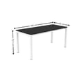 thumbnail image 4 of Escritorio Viena 180x60cm – Negro con Patas Gris Oxford, 4 of 4