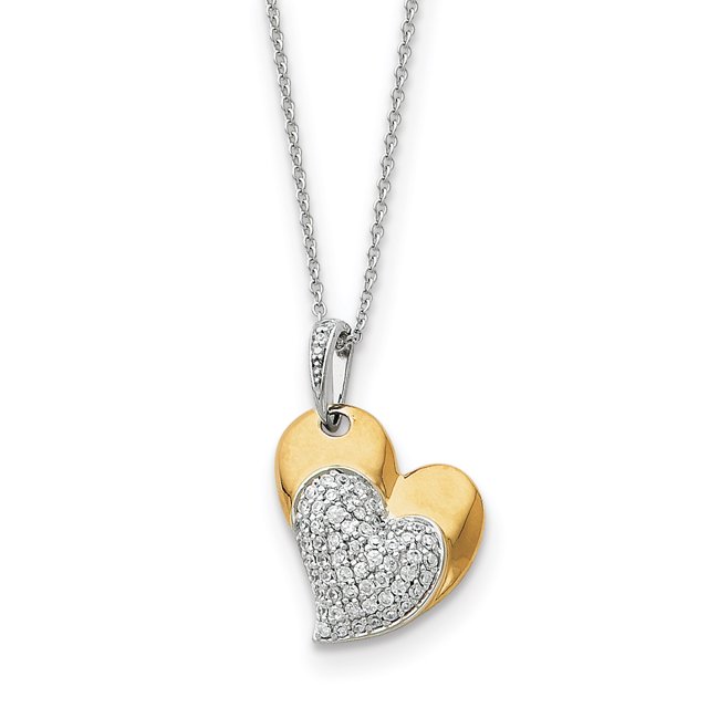 Sterling Silver & Gold-plated Blessed Beyond Measure 18in Necklace 18 Inch