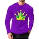 thumbnail image 1 of Mens Casual Camisetas, Carnaval Impreso Manga Larga Cuello Redondo Suelto Ajuste Superior, 1 of 5