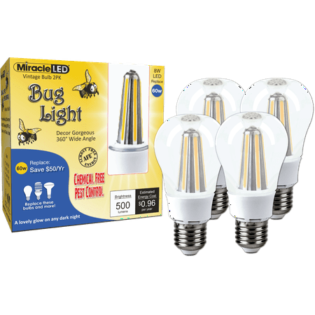 Miracle Led Decor Gorgeous Mellow Yellow Bug Lite Clear Outdoor Miracle Led Decor Gorgeous Mellow Yellow Bug Lite Clear Outdoor Replace 60w On Porch Patio Deck Entry Way Blue Blocking Technology