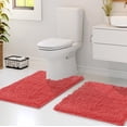 thumbnail image 2 of Juego de alfombras de baño Hearth & Harbor, felpilla, antideslizantes, 43 x 61 cm, 2 of 9