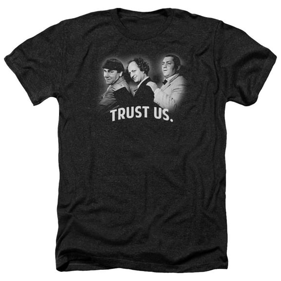 Three Stooges - Turst Us - Heather Short Sleeve Shirt - XXX-Large
