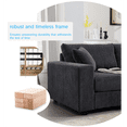 thumbnail image 3 of Miekor Furniture Oversized Length117.2''*Width 117.2'' Modular Sectional Sofa Couches Set ,Corduroy Upholstered Deep Seat Comfy Sofa For Living Room,Dark Gray BS9197, 3 of 6