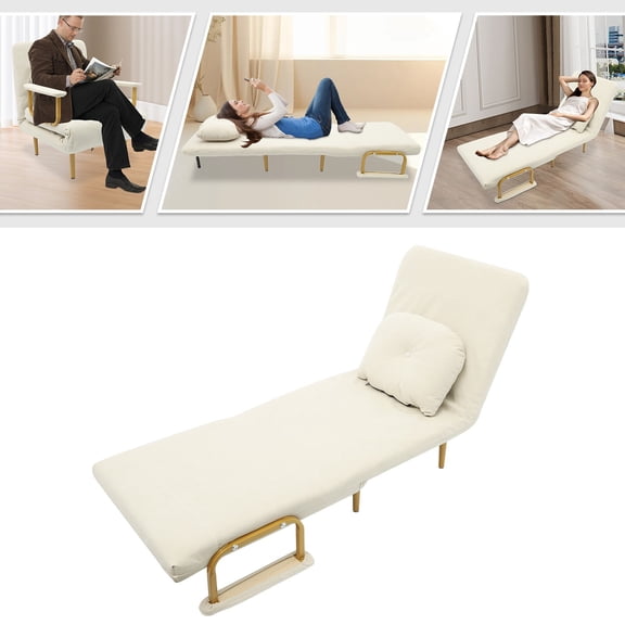 DENEST Convertible Sofa Bed Folding Sofa Bed with Pillow & 5-Gear Adjustable Backrest