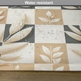 thumbnail image 5 of Ambesonne Neutral Place Mats Set of 4, Leaves on Checkered Board, Standard Size, Beige Ecru Dimgray, 5 of 5
