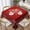 Merry Christmas, variant on Happy Valentine''s Day Tablecloth Round 70 Inch Red Heart Table Cloths Wrinkle Resistant Polyester for Table Cover Kitchen Party Dining Picnic Decoration