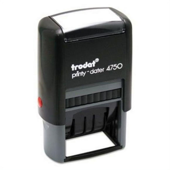 U. S. Stamp & Sign 4754 1.63 x 1 in. Trodat Economy 5-in-1 Stamp - Dater, Self-Inking, Blue & Red