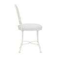 thumbnail image 3 of Hillsdale Furniture O'Malley Celtic Circle Back Metal Vanity Stool, White with White, 3 of 11