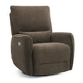 thumbnail image 2 of MCombo Power Swivel Glider Recliner Chair, Electric Rocker Recliner Chairs with USB Charging Ports for Living Room and Nursery, Fabric 6922 (Brown), 2 of 7