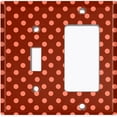 thumbnail image 2 of Metal Light Switch Wall Plate Outlet Cover (Vintage Burgundy Teal Striped Wall - Single Rocker), 2 of 2