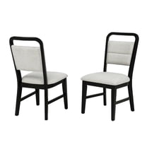 Best Master Furniture Timaro Transitional Upholstered Dining Chairs, Set of 2, Black/Grey