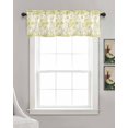 thumbnail image 3 of Sage Green Botanical Linen Curtain Valance for Bedroom/Bathroom/Kitchen/Living/Dining Room Window,Painted Floral Pastoral Country French Leaves Pocket Topper Drapes Decorative Cafe Drapery 60"x18", 3 of 6