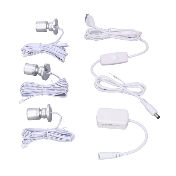 Projecteur LED Mini USB 5V Longueur de Cordon 2m, Éclairage d'Accentuation Dimmable avec Télécommande, pour Peintures, Vitrine de Bijoux