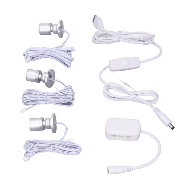 Mini LED Spot Lights USB Showcase Display Light Dimmable Cabinet Light for Jewelry Collection