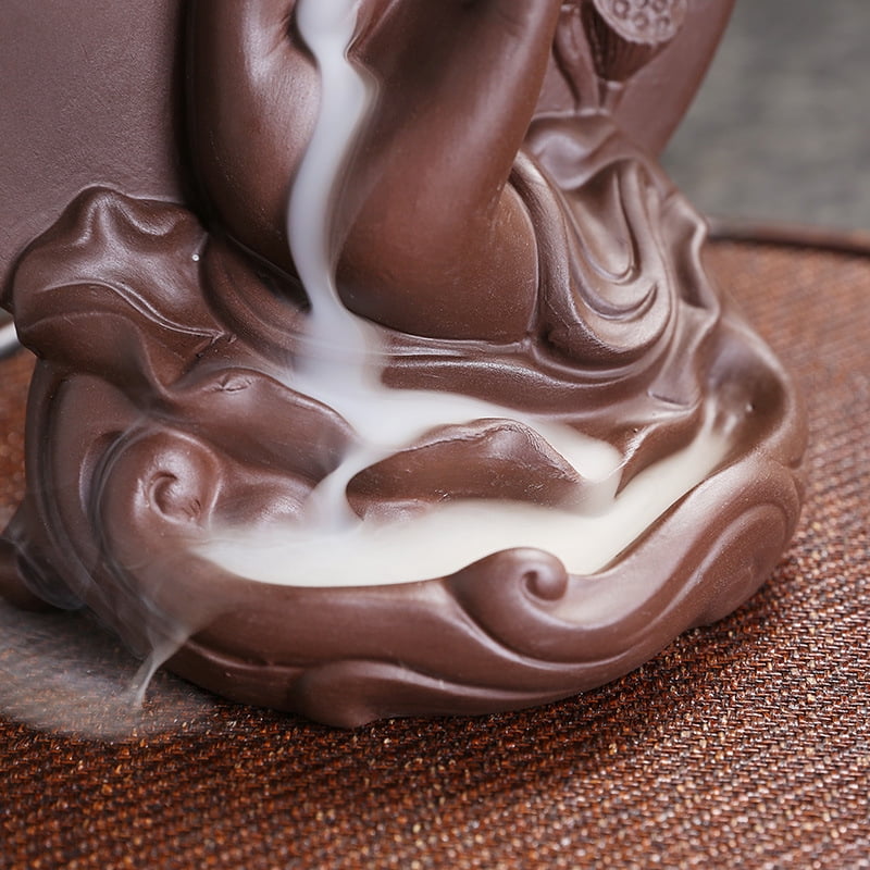Retro Backflow Incense Burner Creative Incense Burner Backflow Censer Incense Burner Buddhism Incense Holders Home Decoration for Tea Ceremony Home Office Aromatherapy Ornament