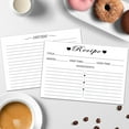 thumbnail image 4 of 50pcs Recipe Cards 4 x 6inch Double Sided - Black and White Modern Style Premium Recipe Card, 4 of 5