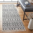 thumbnail image 2 of SAFAVIEH Montauk Lars Geometric Cotton Runner Rug, Black/Beige, 2'3" x 7', 2 of 8