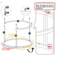thumbnail image 2 of 27.56" Nesting Round Coffee Tables Set of 2, Marble Pattern Wood Top with Sturdy Metal Frame, Side End Tables for Living Room Bedroom Balcony Yard, Black & Gold, 2 of 9