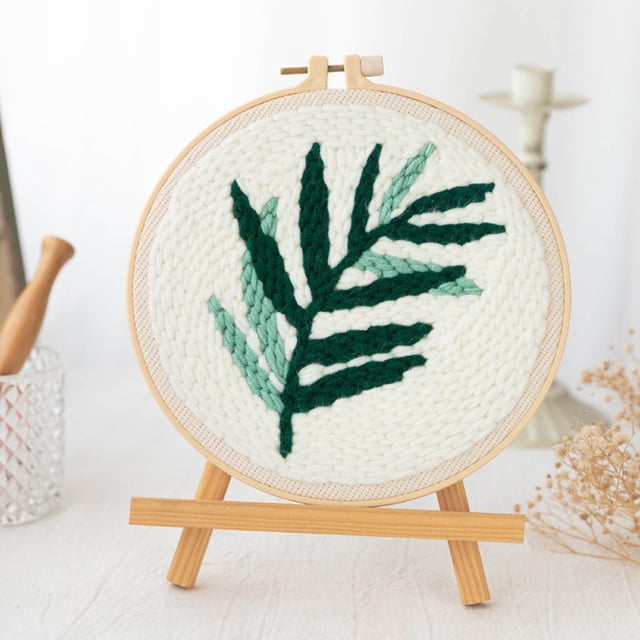 Kit de bordado de plantas DIY, costura para principiantes, aro de aguja, A Hugo Kits de agujas perforadoras