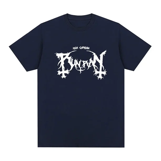 Camisetas de rapero Ken Carson Run Ran Opium para hombre, moda hip hop, algodón, informales, de manga corta, de gran tamaño, ropa de calle.
