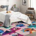 thumbnail image 3 of Cute Cartoon Dinosaur Area Rug 2x3, Colorful Dinosaur Rugs for Entryway Bedroom Living Room, Cute Animal Indoor Door Mat, Machine Washable Rug, Non Slip Soft Low Pile Home Decor Carpet 8i&-162, 3 of 7