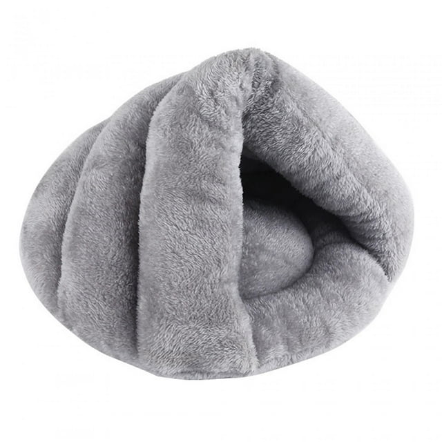 Slipper Shaped Dog Bed Pet Bed Cat Bed Unique Kitten House for Rabbits Kitty Light Gray 45cmx35cm