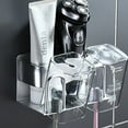 thumbnail image 4 of Toothbrush holder wall mounted electric toothbrush toothpaste storage rack, 4 of 5