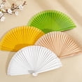 thumbnail image 6 of WINDLAND Wood Hand Fan Spanish Solid Color Folding Fan for Parties and Weddings Gift, 6 of 21