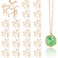 thumbnail image 1 of Charm Hicarer - Bandejas colgantes con forma de rama, 20 unidades, color dorado, 3,3 x 3,5 cm, 1 of 7
