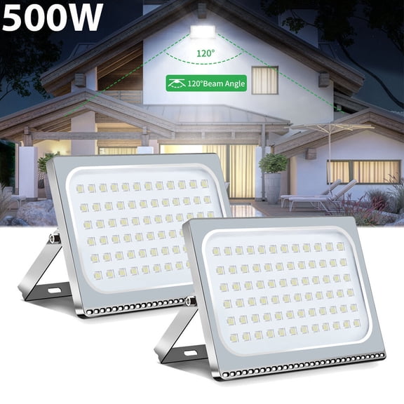 2Pack 500W LED Flood Light Super Bright Outdoor Stadium Lights Football Fixture