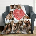 thumbnail image 3 of Custom Blanket with Pictures Christmas Personalized Blankets and Throws Birthday Xmas Gift for Dad Mom Friend Family Photo Blanket A Blankets, 3 of 5