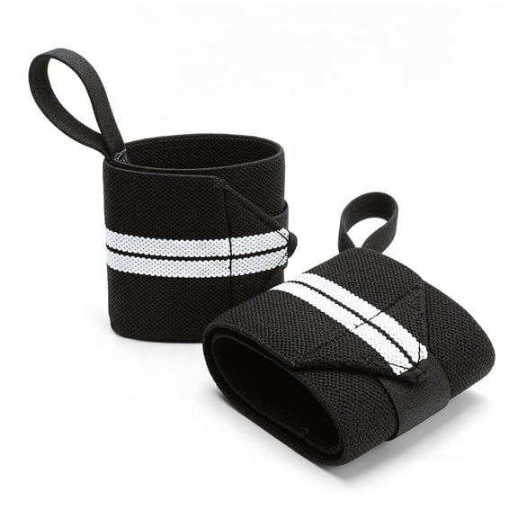 Athletic Works Fitness Weight Lifting Wrist Wraps with Thumb Loops, Pair