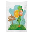 thumbnail image 3 of Ambesonne Celebration Tablecloth Rectangular Table Cover, Shamrock Coin, 60"x90", Multicolor, 3 of 4