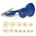 thumbnail image 4 of Watch Press Tool Blue Alloy Hand-Pressed Pressing Repairing Manual Tool with 12pcs Dies, 4 of 16