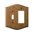thumbnail image 1 of 701TR Country Wood 1 Toggle 1 Rocker-GFCI Wall Plate  Oak, 1 of 1