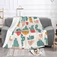 thumbnail image 2 of XMXT Flannel Throw Blanket for Couch, Smiling Cactus Print Bed Sofa Decor Blankets for Home Bedroom, 80 x 60 inches, 2 of 9