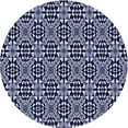 thumbnail image 1 of Ahgly Tapis Rond Lavable en Machine Intérieur Transitionnel Bleu Nuit, 3 Pieds Rond, 1 of 7