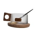 thumbnail image 2 of Taza de café con platillo, taza de café expreso , taza de té novedosa, taza de café con rayas verticales para regalo de inauguración de la Mango cuadrado, 2 of 8