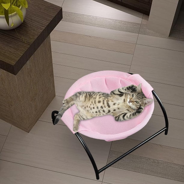 Hamaca para Gatos Mecedora Hamaca para Gatos Cama para Dormir para Perros Estructura Estable Lavable Cama Cómoda para Gatos Cuna Redonda para Mascotas Rosa Salvador Hamaca para gatos