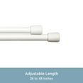 thumbnail image 4 of Kenney® Strafford 7/16" Spring Tension Rod, 28-48", White, 4 of 5