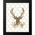 thumbnail image 2 of Robinson, Tamara 15x18 Black Modern Framed Museum Art Print Titled - Deer Flowers I, 2 of 5