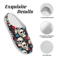 thumbnail image 5 of Fotbe rock record Skull artist Pattern Women's Fuzzy Curly Fur Memory Foam Loafer Slippers Indoor Outdoor Slippers Winter Home Shoes-40/41, 5 of 7