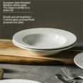 thumbnail image 6 of Pure White Western Food Plates European Style Threaded Dinnerware Pasta Soup Steak Plates Heat-Resistant Durable Tableware for Home Restaurant Use, 6 of 9