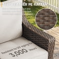 thumbnail image 2 of POCASSY 6 Pieces Patio Furniture Set with Patio Couch Swivel Chair Coffee Table and Ottoman, Brown Wicker Furniture Ideas for the Patio Proch Deck in Beige, 2 of 14