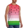 thumbnail image 2 of Kdxio Watermelon for Men's Muscle T-shirt,Sleeveless for Workout Running Athletic Gym Lounge Casual, 2 of 5